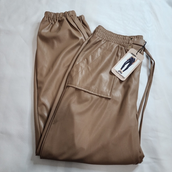 Cisono Faux Leather Pants Size Large - Picture 12 of 16